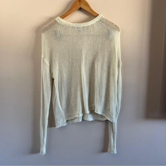 Bella Flori x Princess Polly Sheer White Sweater | S/M | Lightweight - Picture 1 of 5